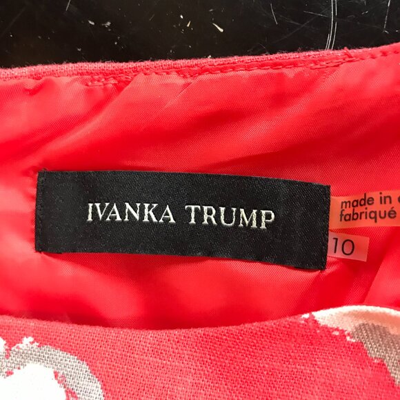 Ivanka Trump Women's Summer Dress Sleeveless Round Neck Floral Size 10 Like New - Picture 4 of 5